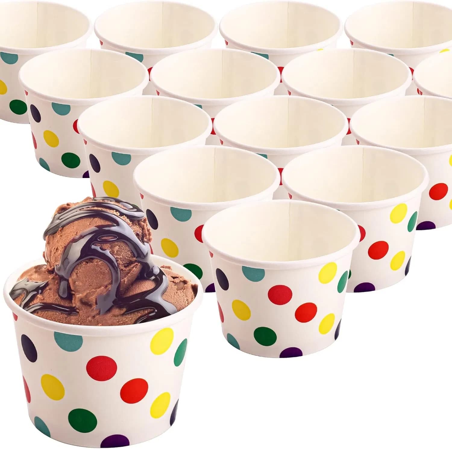 Factory Hot Sell Custom Design Disposable 8oz Ice Cream Yourt Paper Bowls with Lids