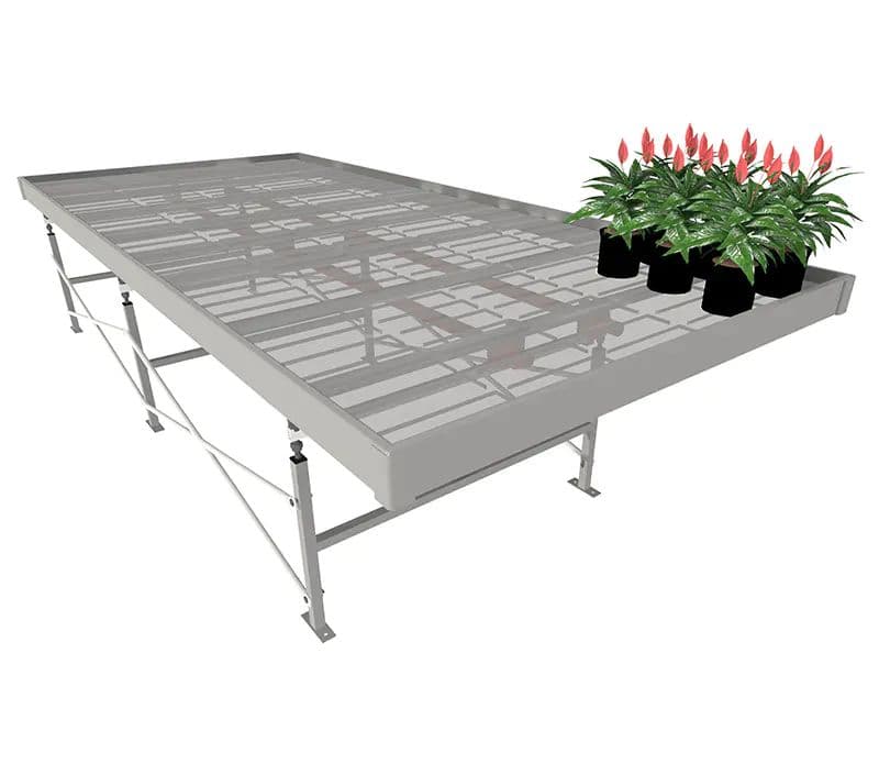 Stationary Metal Greenhouse Benches for Commercial Nursery