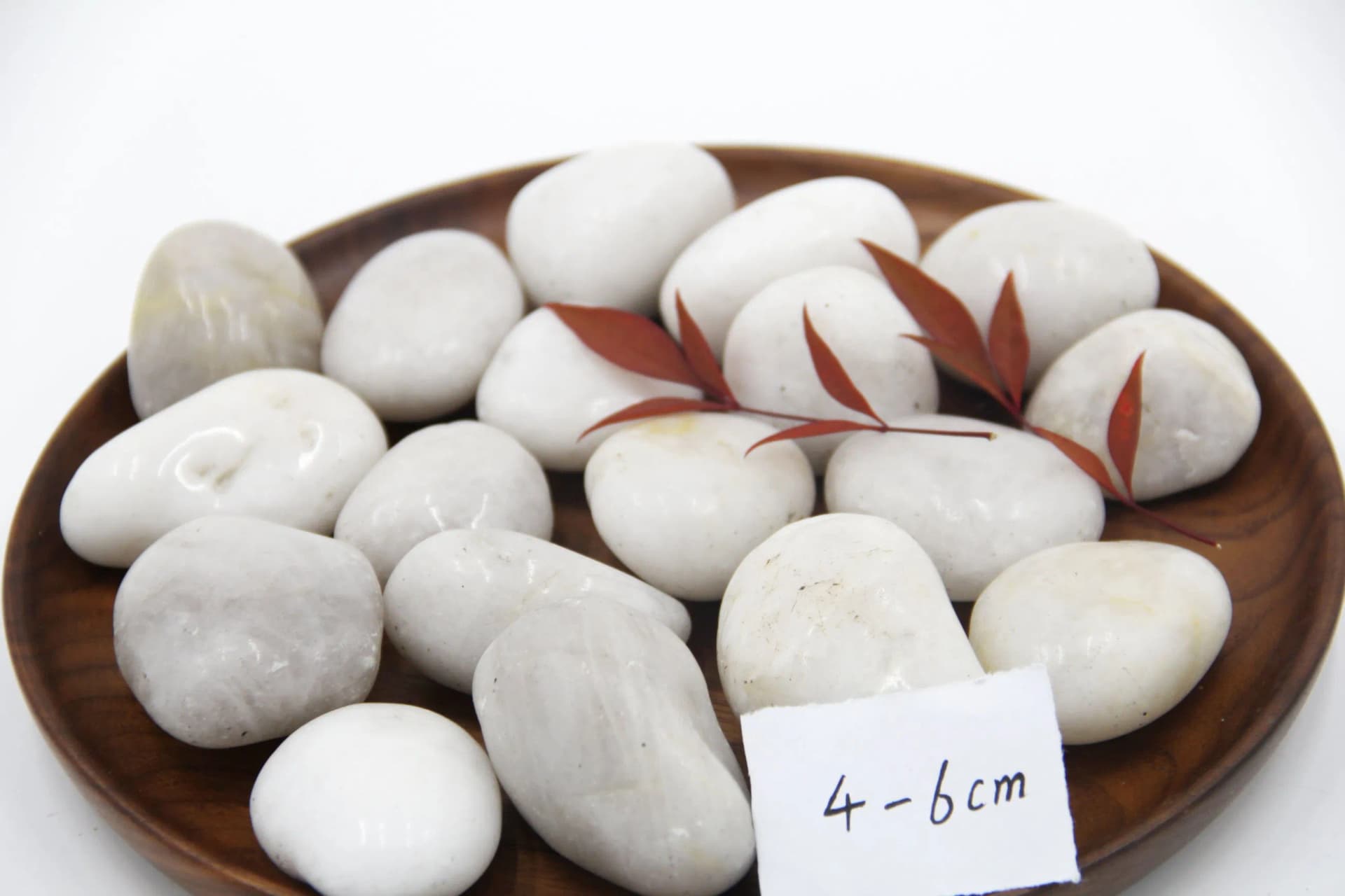 White Natural Marble Pebbles River Pebble Stone Round for Garden Decorative