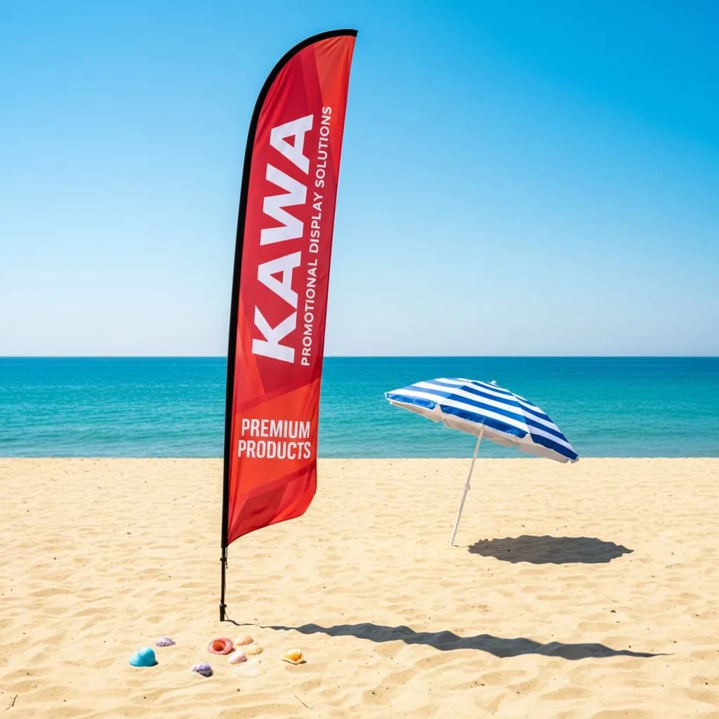 Eco-Friendly Recycled Fiberglass Pole Flag System Easy Assembly Swooper Beach Flags for Outdoor Marketing
