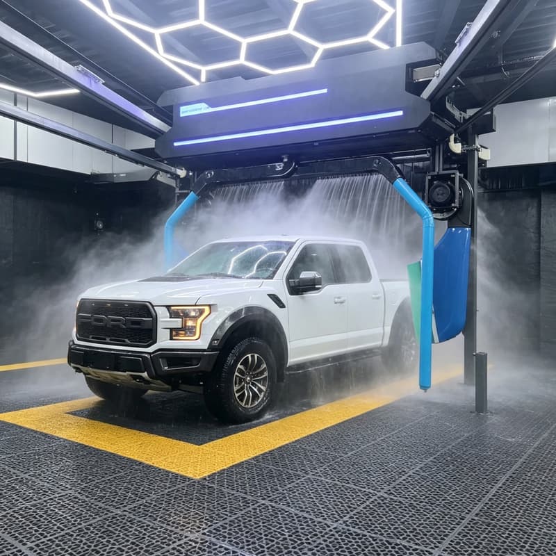 Stainless Steel Automatic Car Wash Machine with 360 Degree Spray and Nozzles