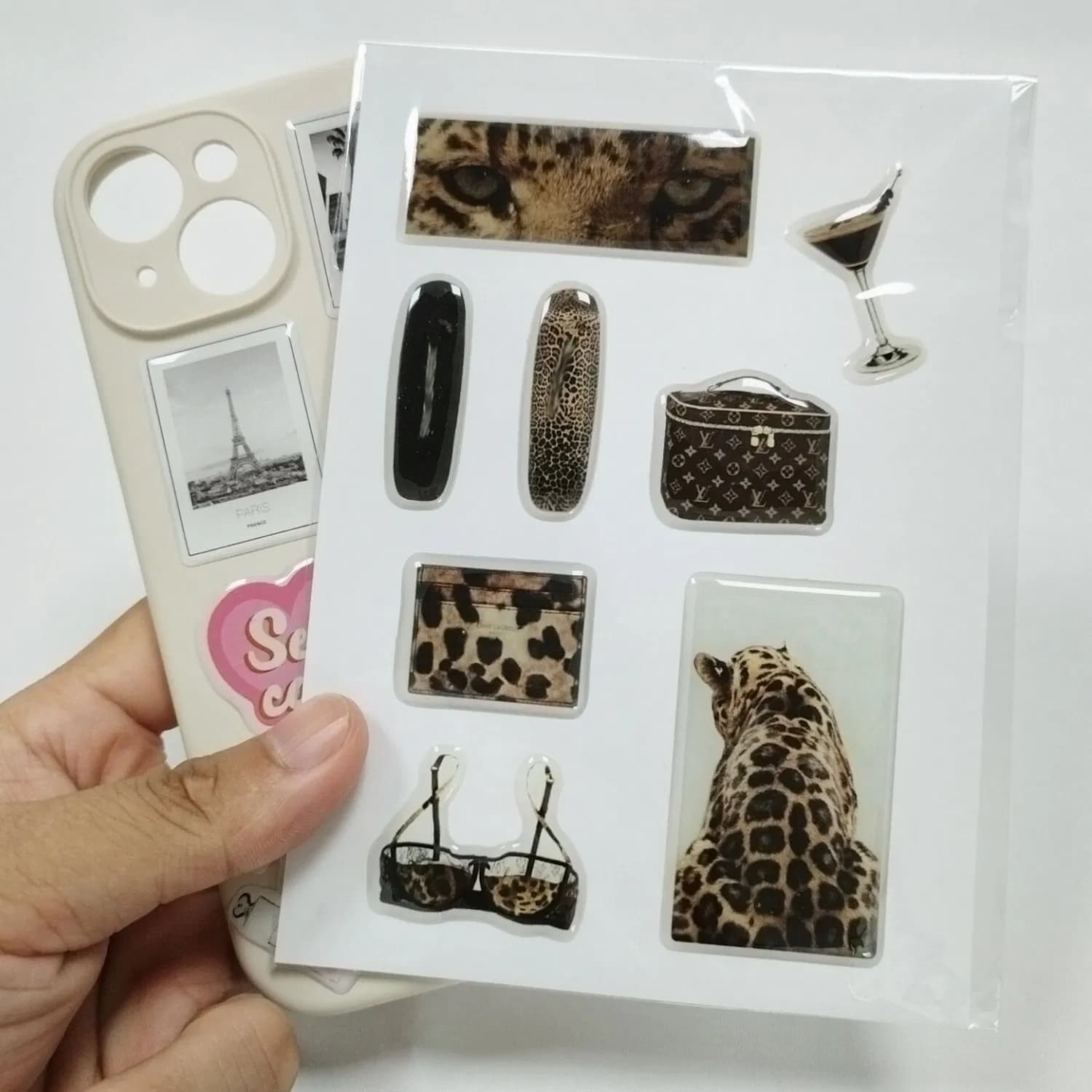 High Quality Custom Die Cut Epoxy Sticker in A6 Sheet Printing 3D Domed Resin Kiss Cut Stickers for Phone Case