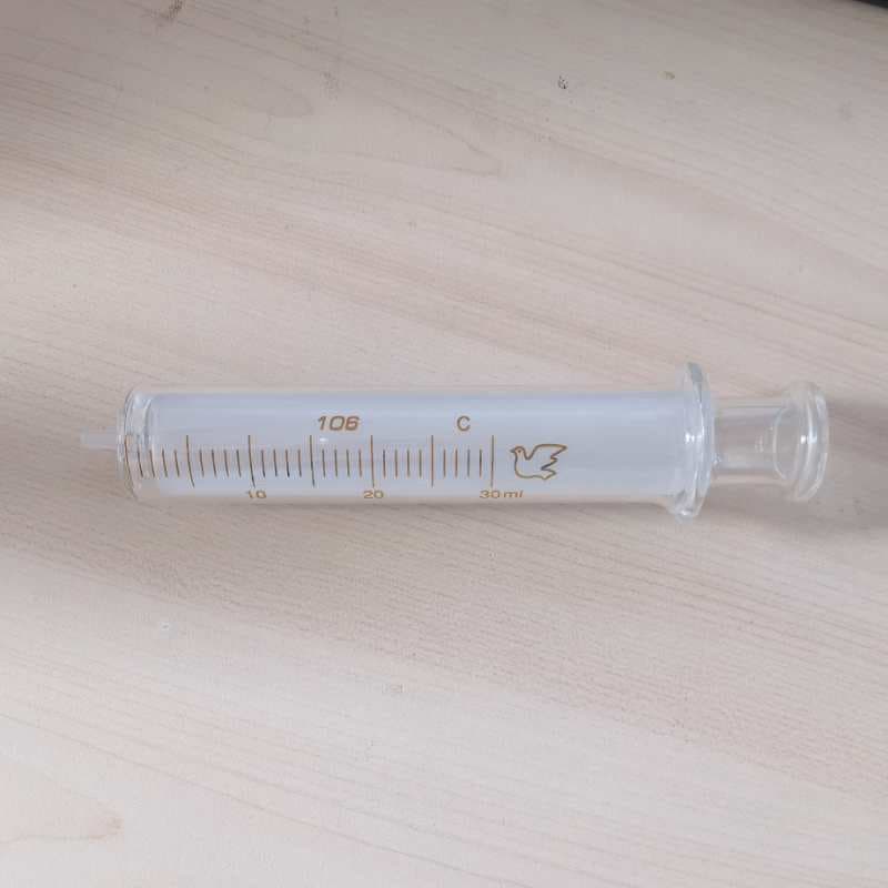 Glass Syringe for Lab Testing with Scale Printing 10ml 20ml 30ml 50ml