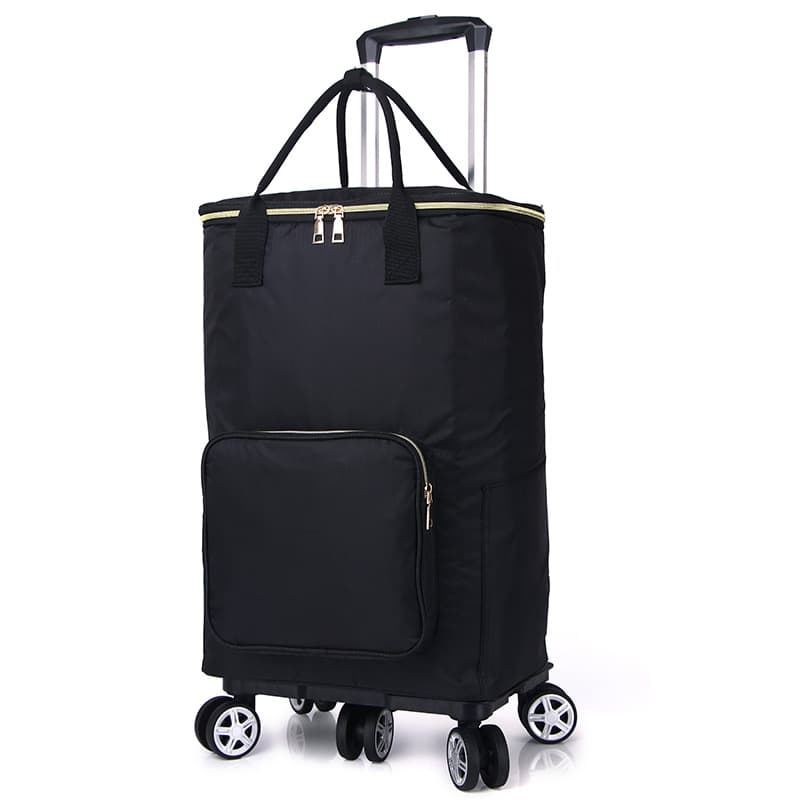 Premium Lightweight Folding Aluminum Shopping Cart with Customizable Bag