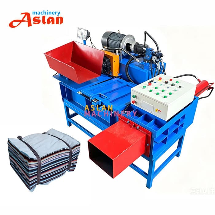 Rags Hydraulic Baler Machine for Waste Cleaning Cloth Recycling