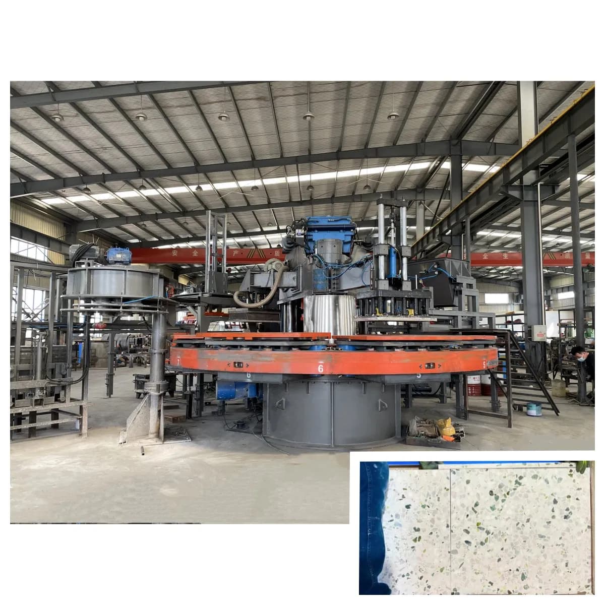Heavy-Duty Rotary Turntable Synchronous Press Multi-Station Terrazzo Tile Pressering Machine