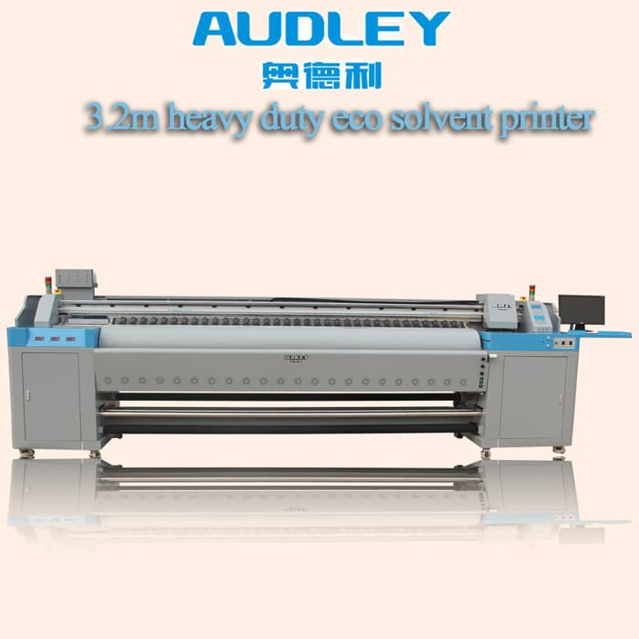 Audley 3.2m Large Format Eco Solvent Printer Price with Double Dx7 Ce