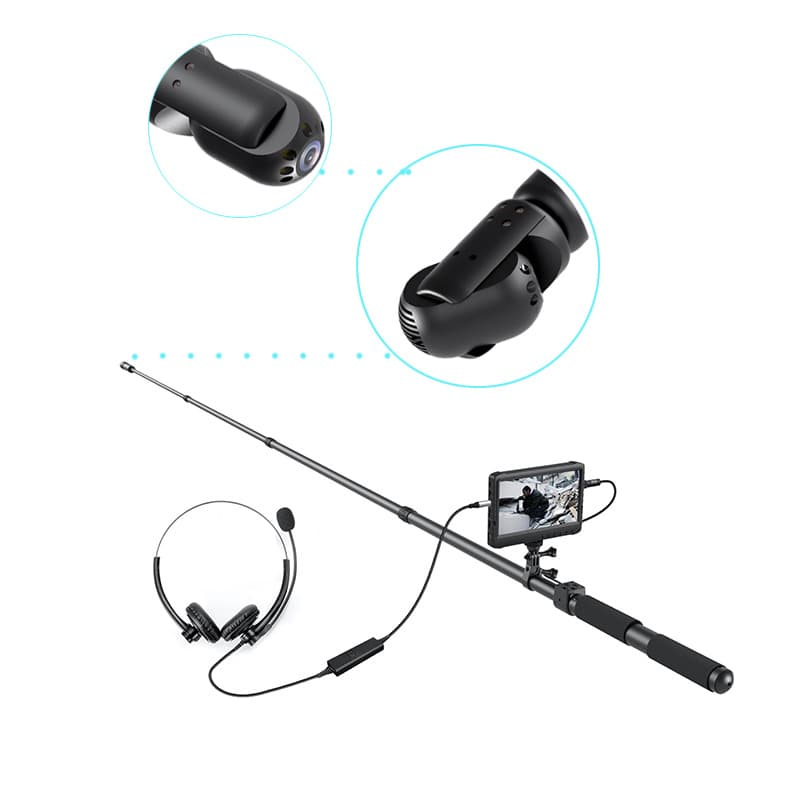 Retractable Telescpic Pole Camera System Two-Way Communication Audio Video Disaster Rescue Searching Camera