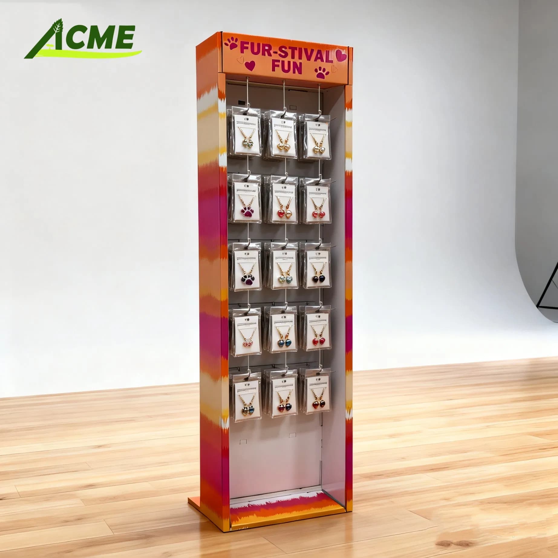 Custom Cosmetic Paper Pop POS Cardboard Floor Display Stand for Supermarkets Shelf