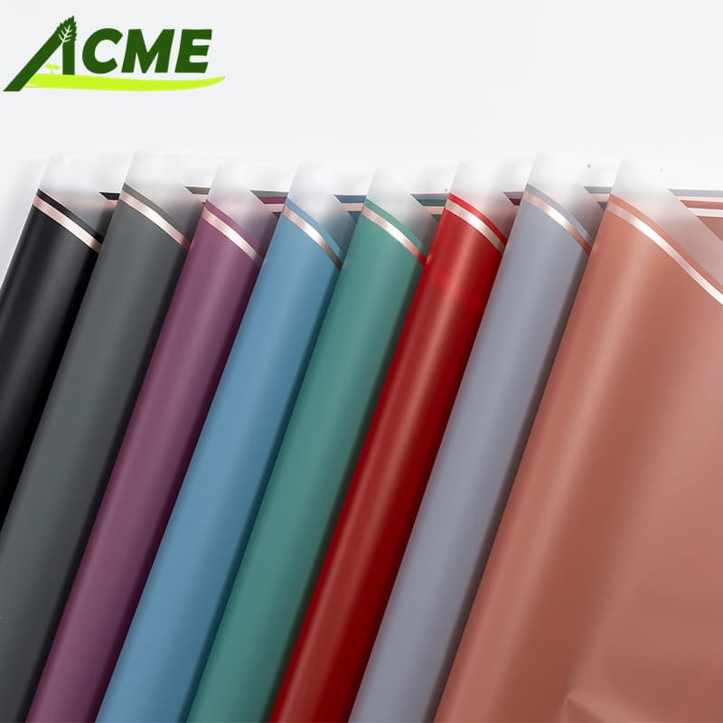 Hot Selling High Quality Waterproof PE Coated 57*57 Cm Polka DOT OPP Crystal Bubble Flower Wrapping Paper
