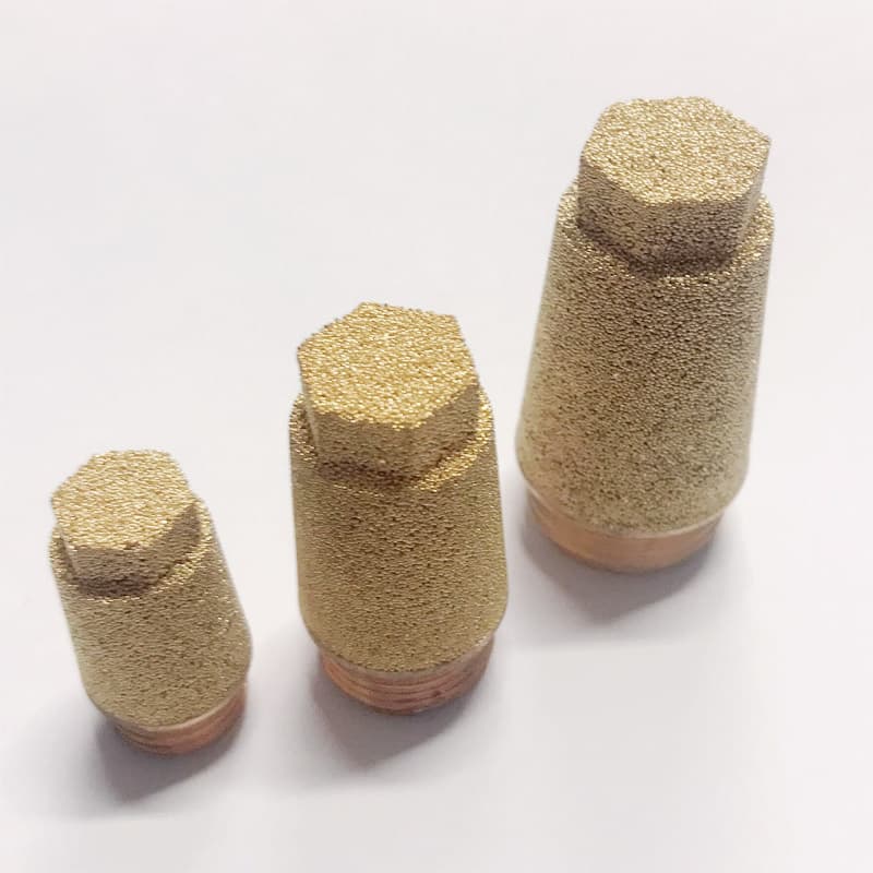 Hot Sale Long Head Sintered Brass Bronze Pneumatic Silencer NPT1/2