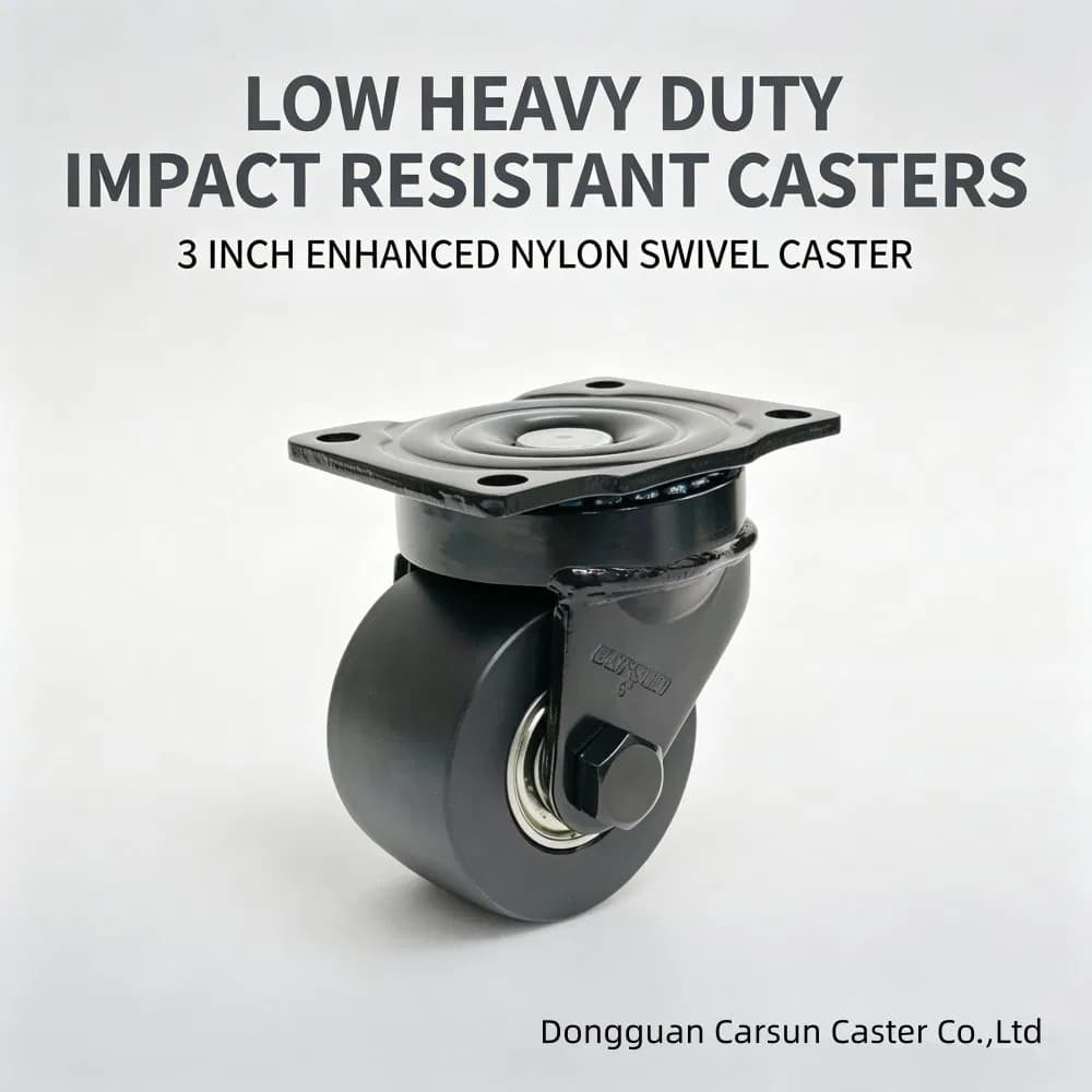 Heavy Duty Caster Wheel 3 Inch Nylon Wheel Swivel Casters for Al Server Cabinets, Industrial Equipment