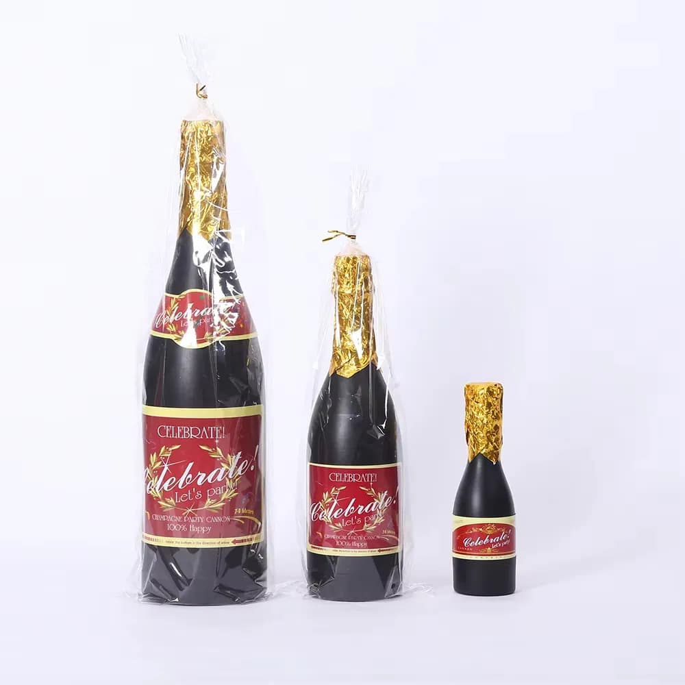 50cm Champagne Shape Bottle Popper Top Selling Confetti Party Cannon Decoration Using