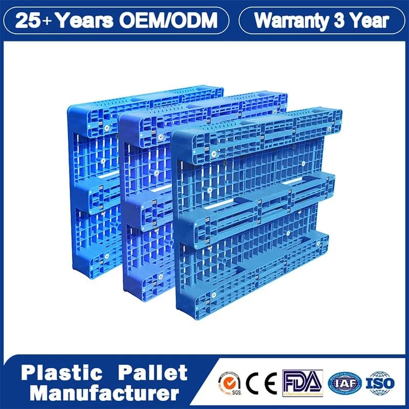Plastic Pallet Manufacturer Industrial Rackable Logistics Stackable One Way Export Drum Oil Spill Hygienic Warehouse Storage Euro HDPE Heavy Duty Plastic Pallet