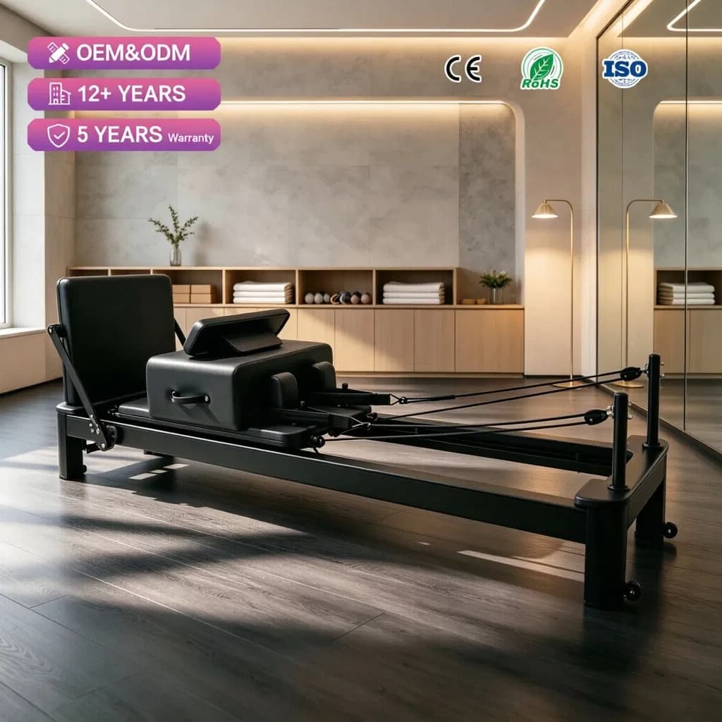 OEM ODM Aluminum Alloy Pilates Reformer with Korean Springs for Commercial Studio
