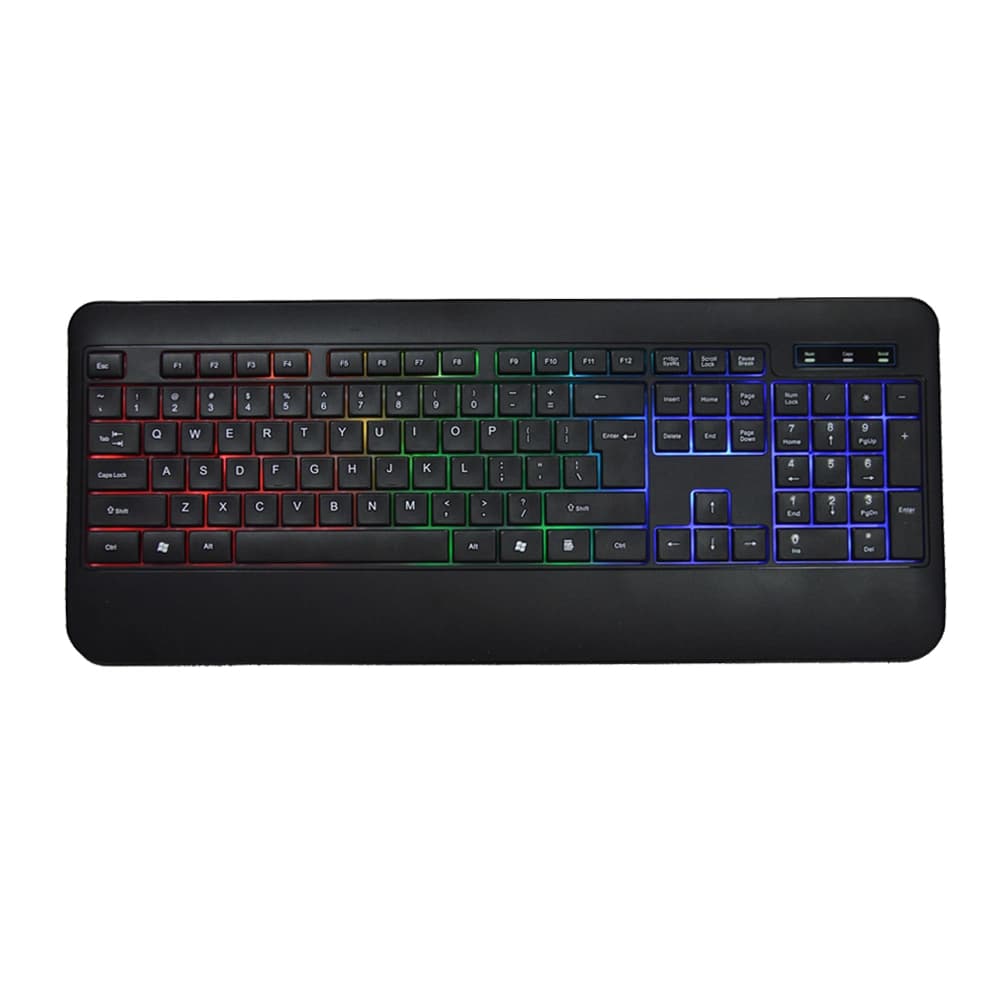 Titanium Material 3 Color Change Carbon Film Back Light Keyboard for Gamers USB Gaming Keyboard LED Light Game Mice Multimedia Keyboard Computer Keyboard