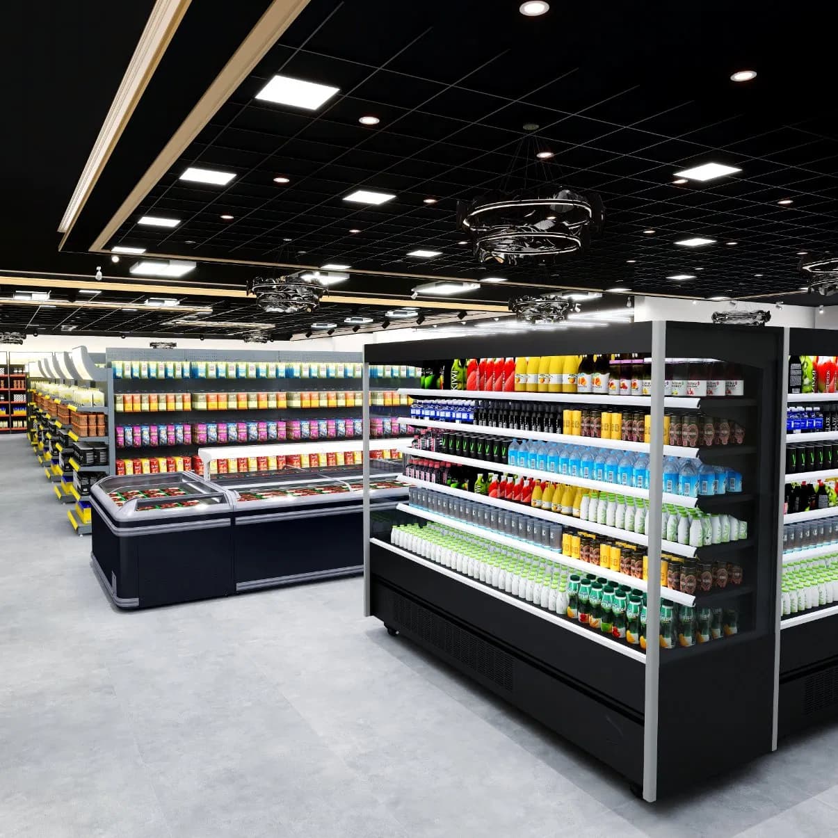 Large Supermarket Layout Design, One-Stop Design