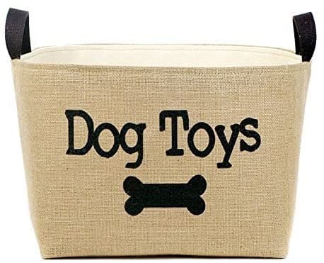 Stylish Rustic Dog Toy Storage Basket for Home Organization