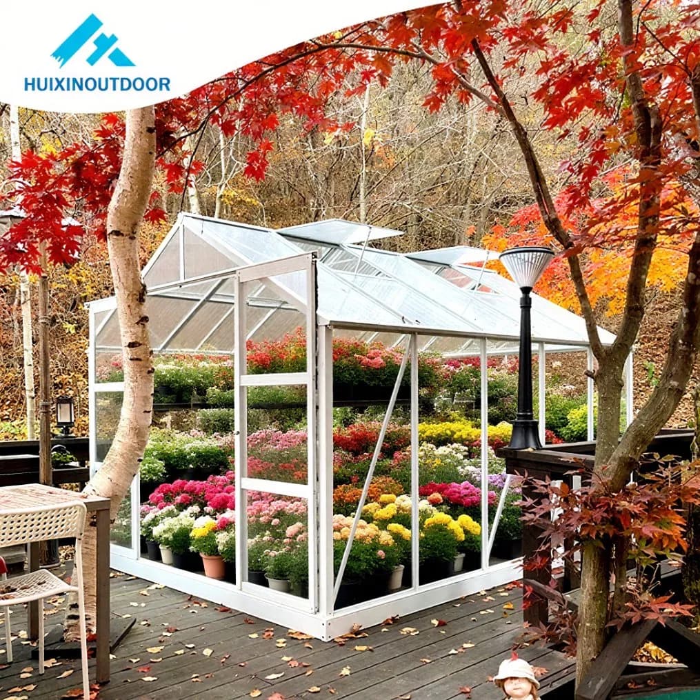 Polycarbonate Frame Green House Commercial Garden Greenhouses