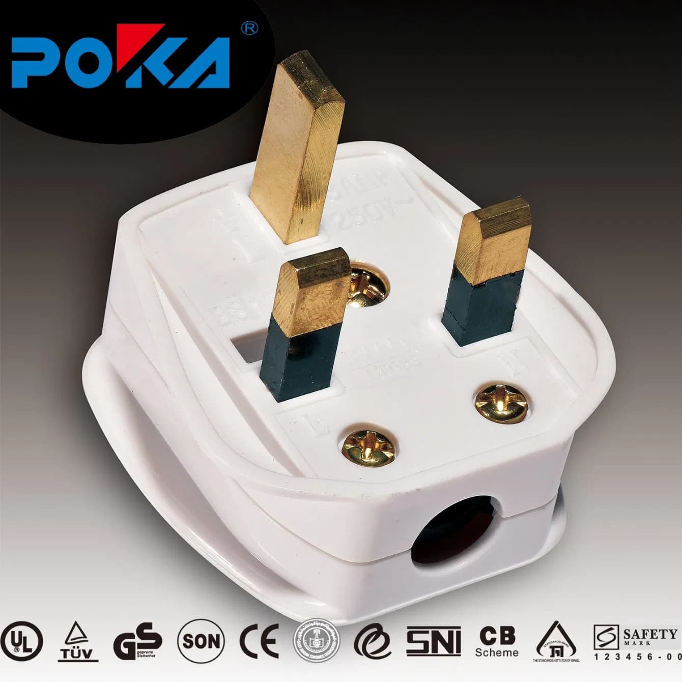 Gcc Approved BS Certificate Power Supply Male 13A AC Plug