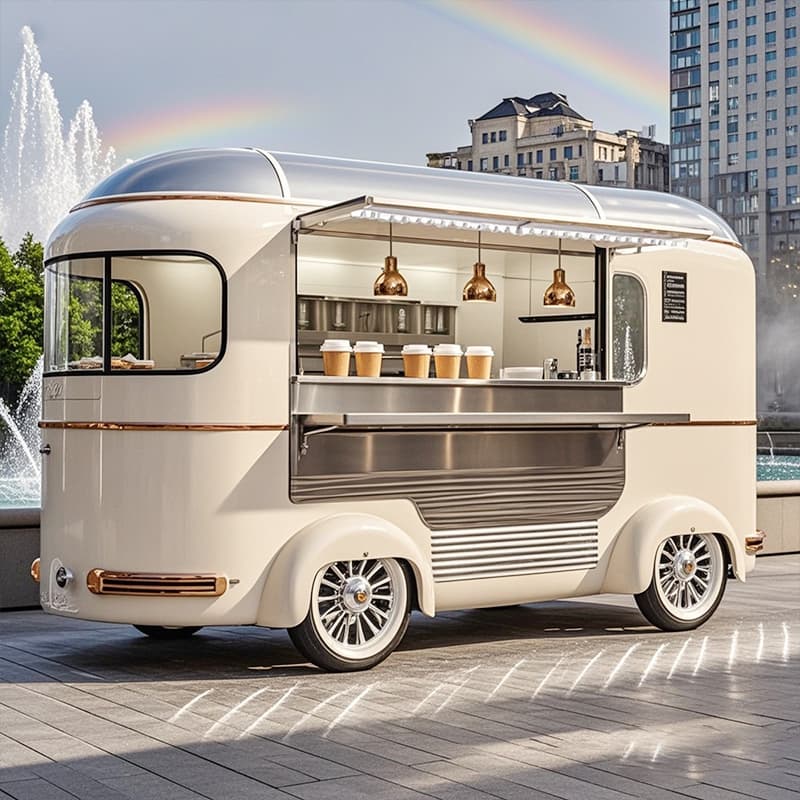Fully Equipped Round Garden Towable Food Trailer