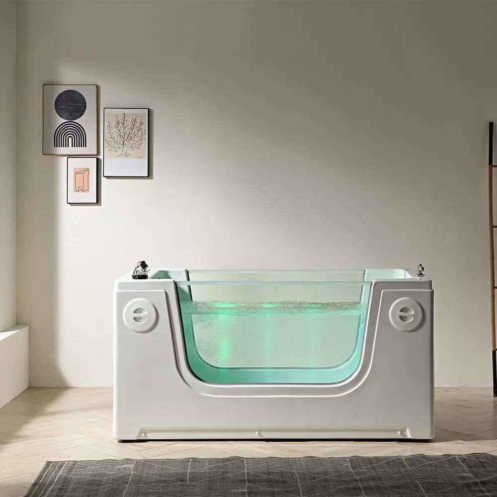 White Color Rectangular Shape Acrylic Bathtub with Lifting Bath Tub for Pet