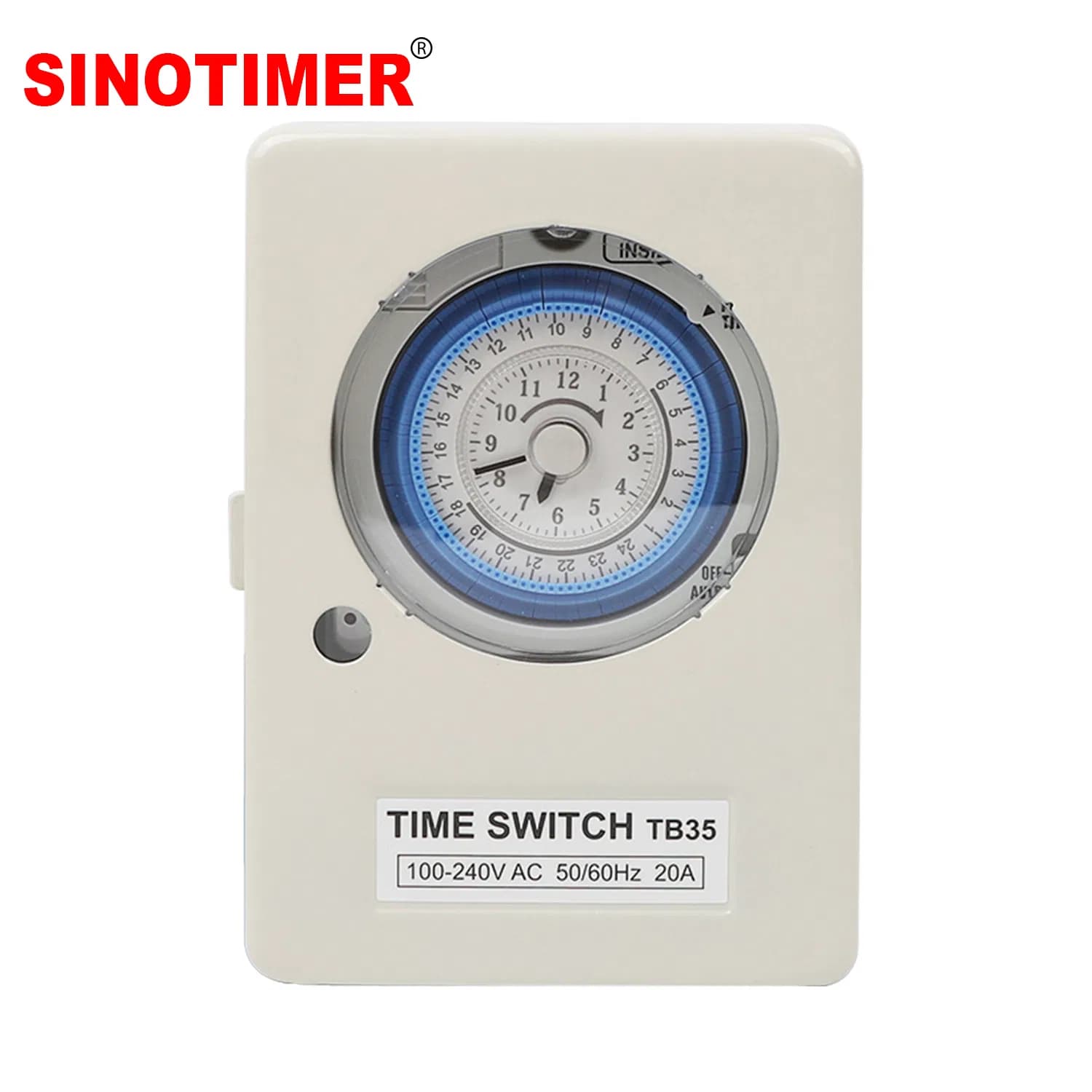 Tb388b Programmable Timer - Iron Enclosure, 96 Operations, 15min Intervals, 110-240V AC Mechanical Timer Switch