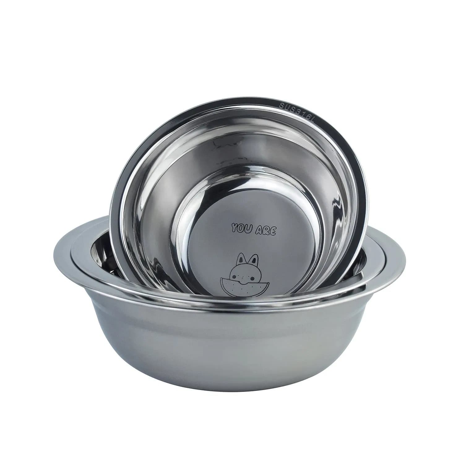 316 Stainless Steel Kids Cartoon Thick Soup Basin