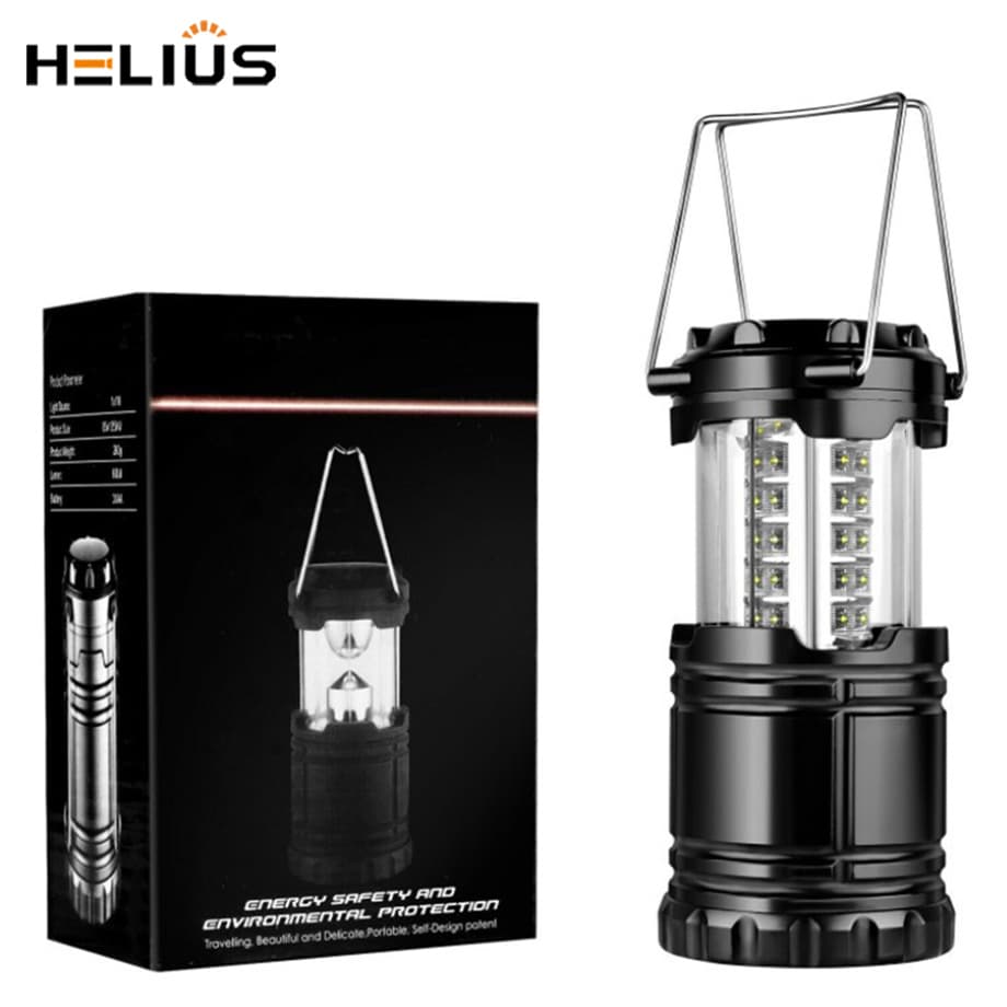 Helius 3xaa Battery Power Telescopic Switch with Hook Camping Light Torch
