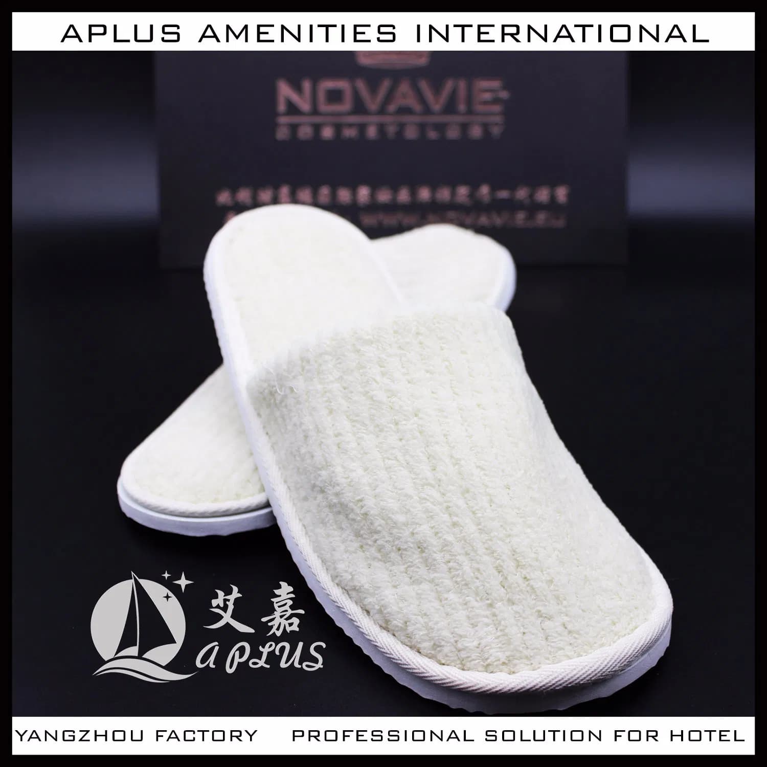 Premium Coral Fleece Hotel Slippers Without Printing for Relaxation