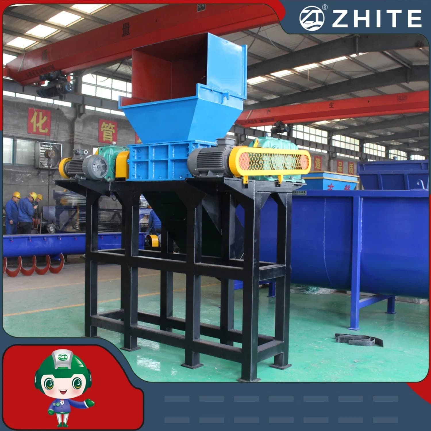 Solid Waste Glass Bottle Scrap Metal Rubber Tire Aluminum Recycling Shredder
