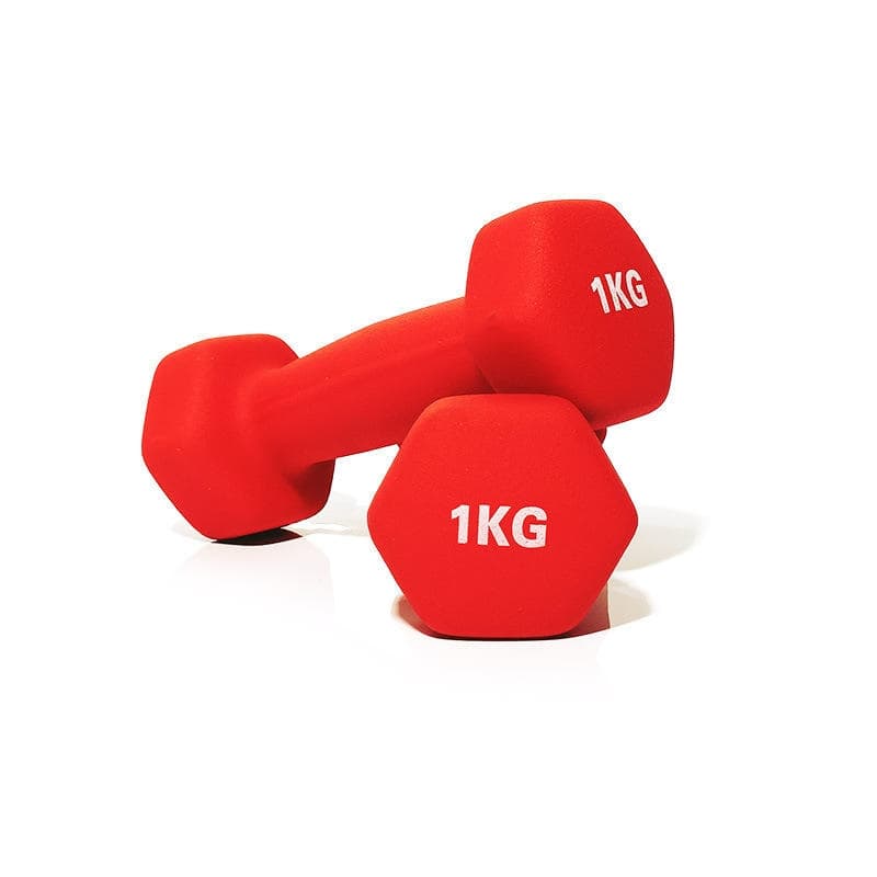 Women's Gym Colorful 1-10kg Vinyl Neoprene Plastic Cast Iron Dipped Hex Dumbbell Hand Weights for Home Gym Yoga Pilates Workout