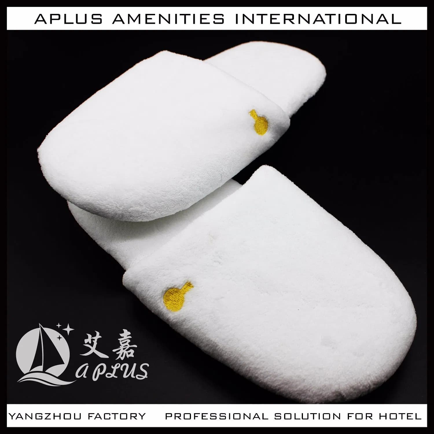 Customized Close Toe Hotel Slippers with Personalized Logo