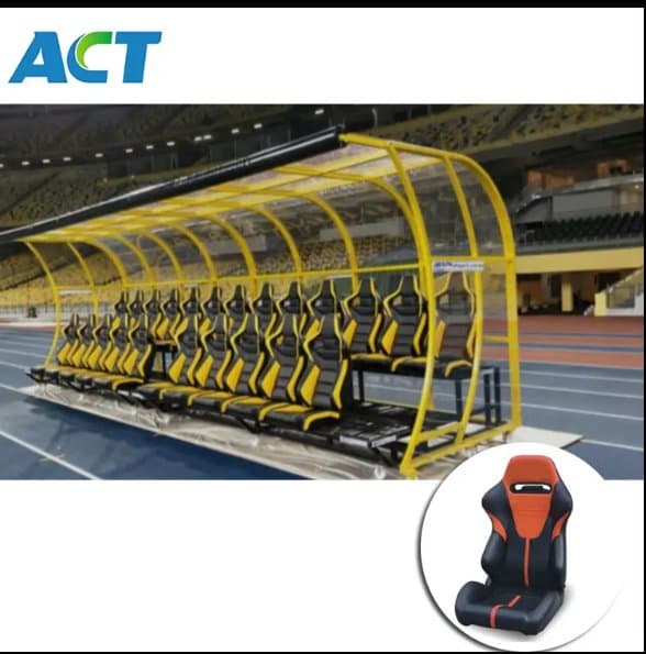 2 Row Substitute Football Bench Portable Soccer Dugouts