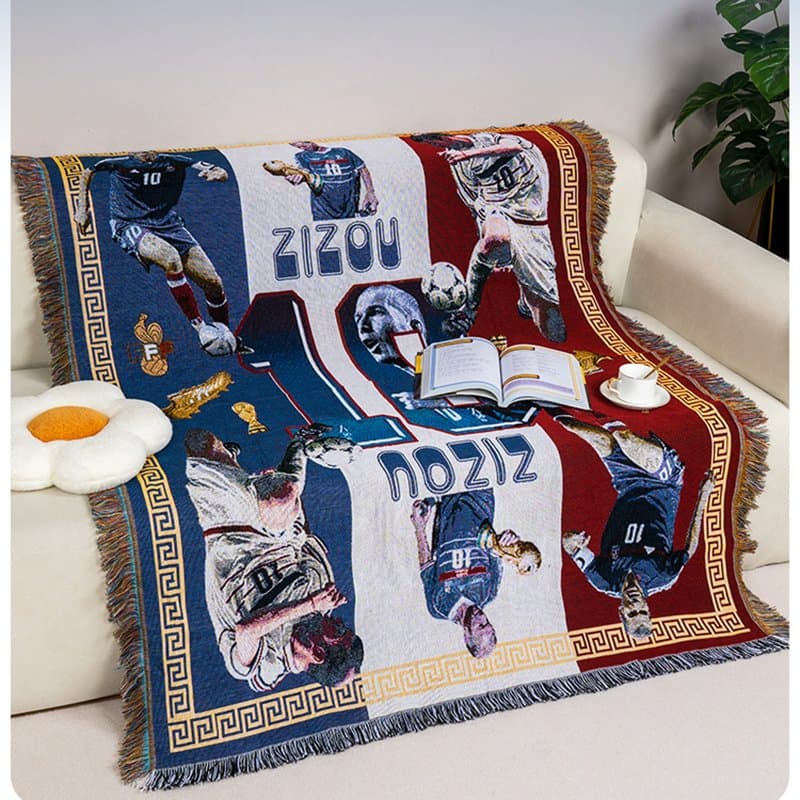 Cross-Border Star Texture Tapestry Patchwork Design Sofa Blanket, Outdoor Camping Blanket, All-Season Universal Cover Blanket