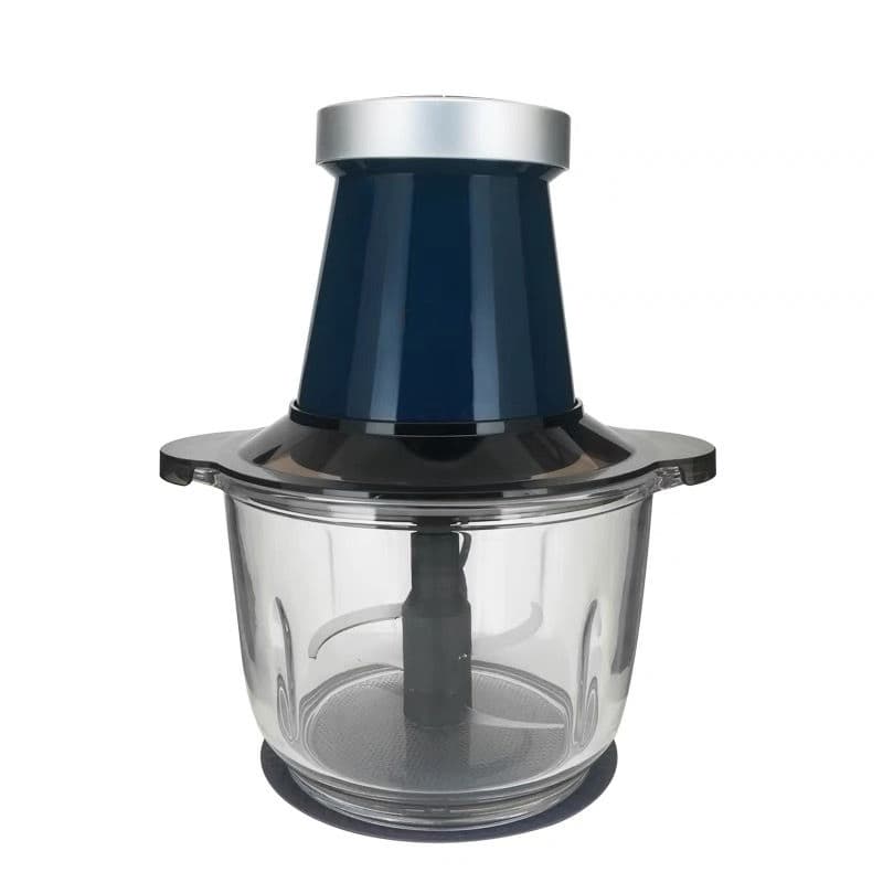 2L Glass Bowl Grinder for Meat Vegetables Fruits Nuts, Electric Chopper Processor