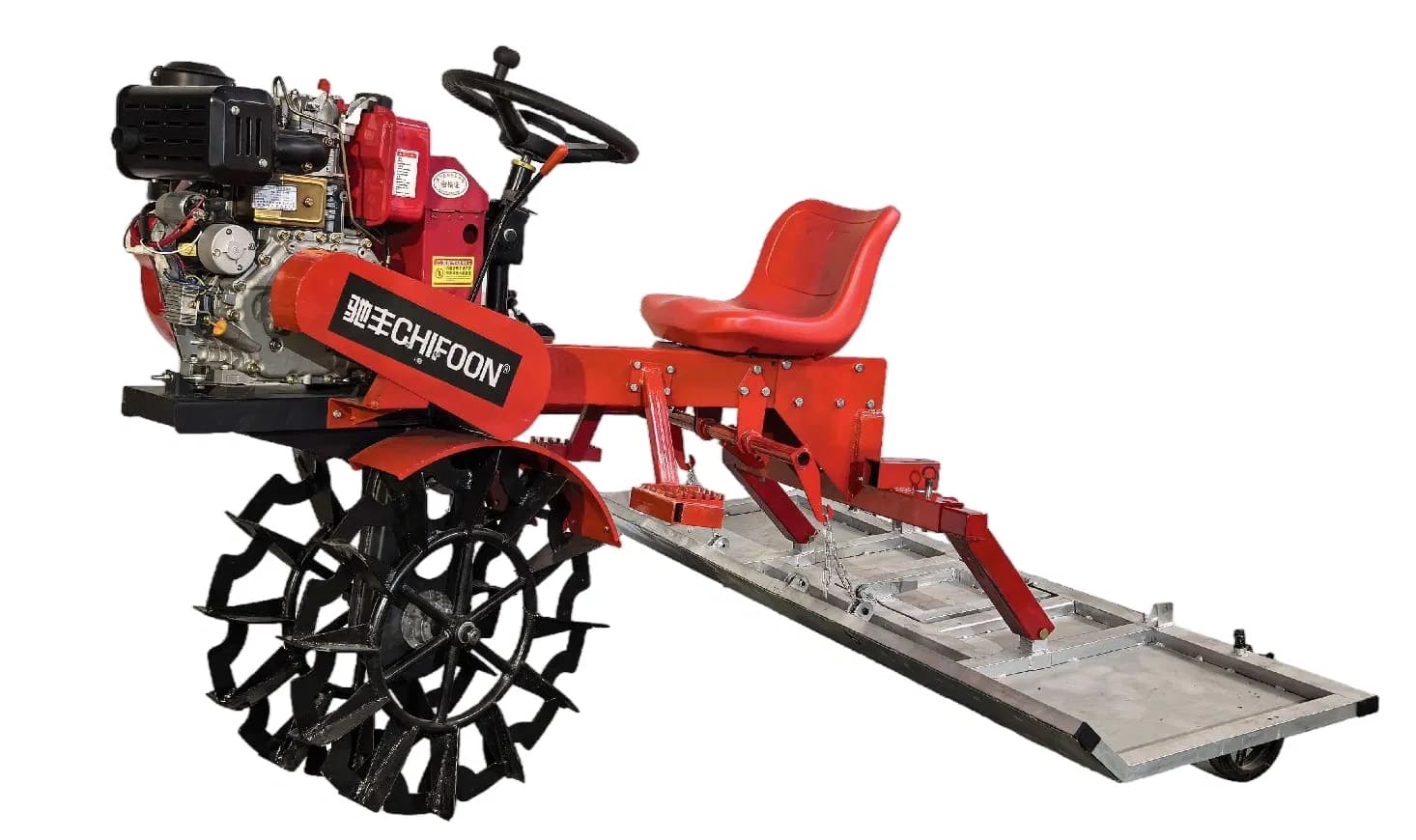 Premium Double Wheel Trencher with Leveling Board for Fields
