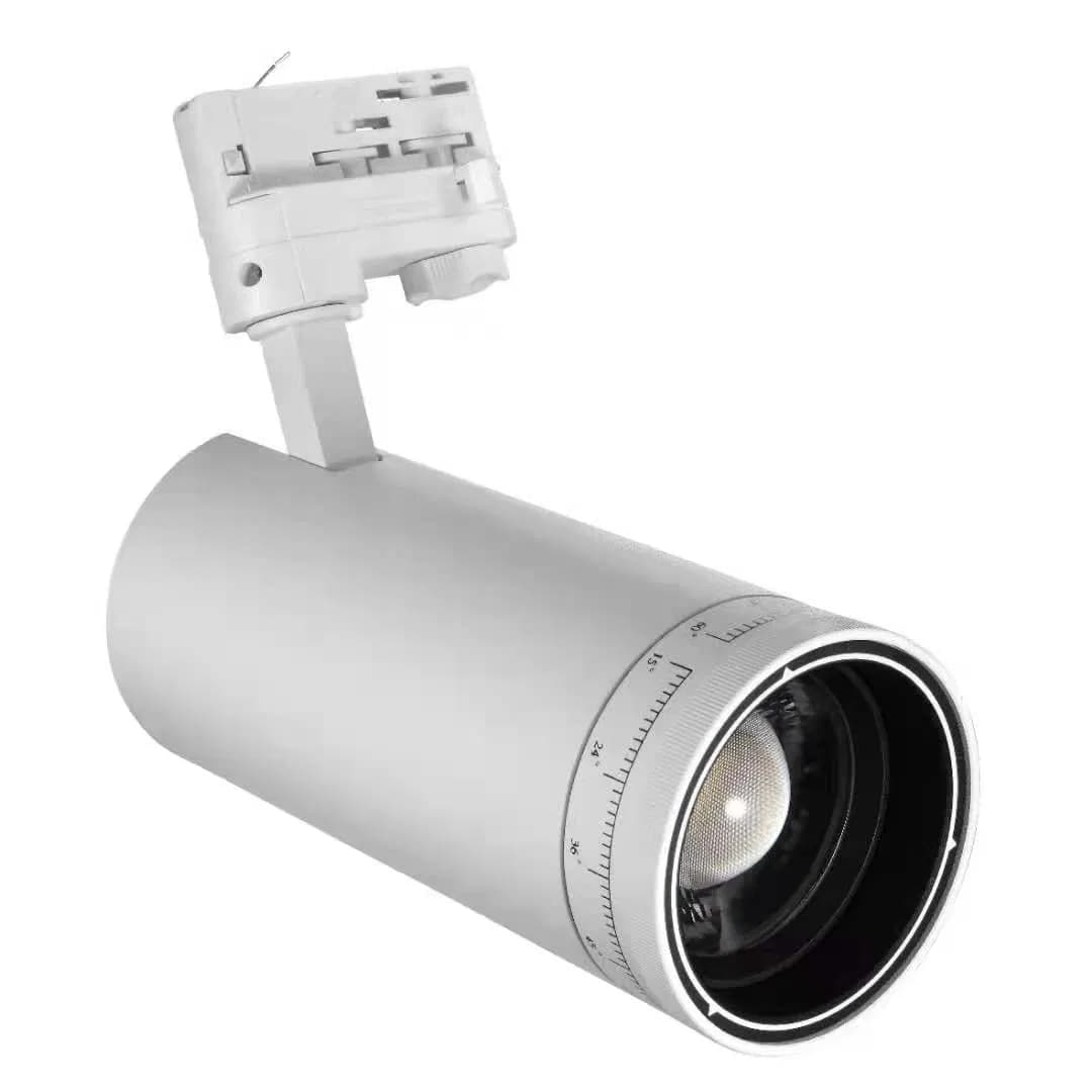 High-Efficiency 3 Phase 20W Ra97 Zoom COB LED Track Light