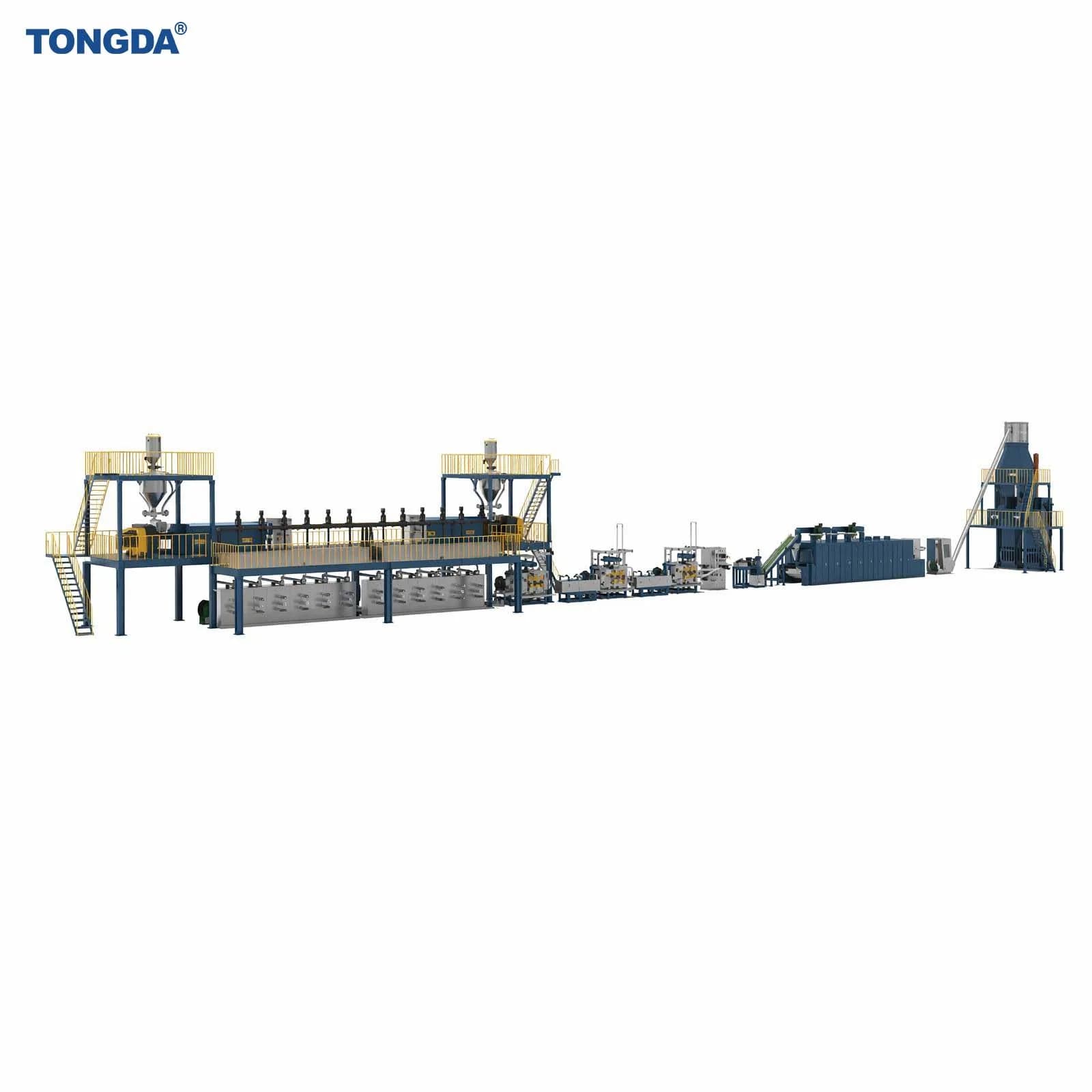 Tongda Td-PSF Automatic PP Staple Fiber One Step Line for Geotextile Application