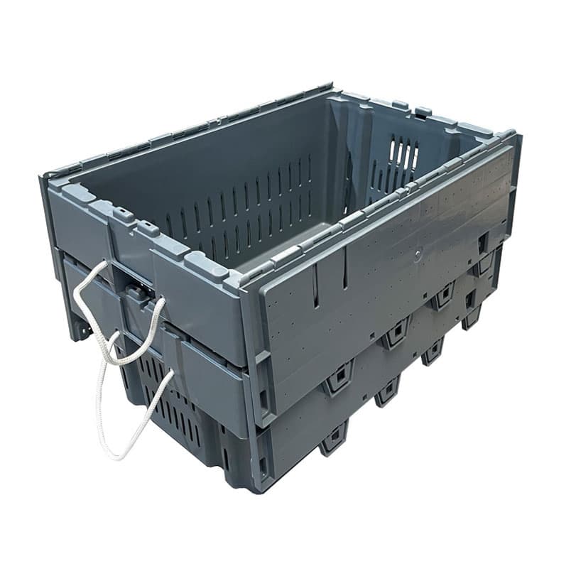 Eco-Friendly Gray Plastic Mesh Floating Lobster Crate Seafood Shipping Crates