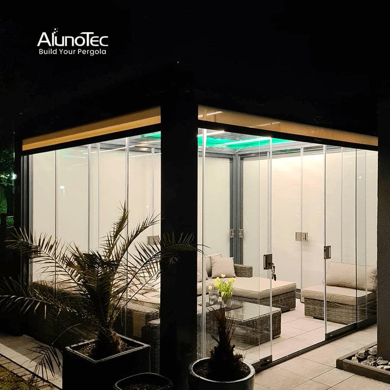 OEM Luxury Remote Contro Pavilion Adjustable Louvered Roof System Pergola 3*3 for Outdoor
