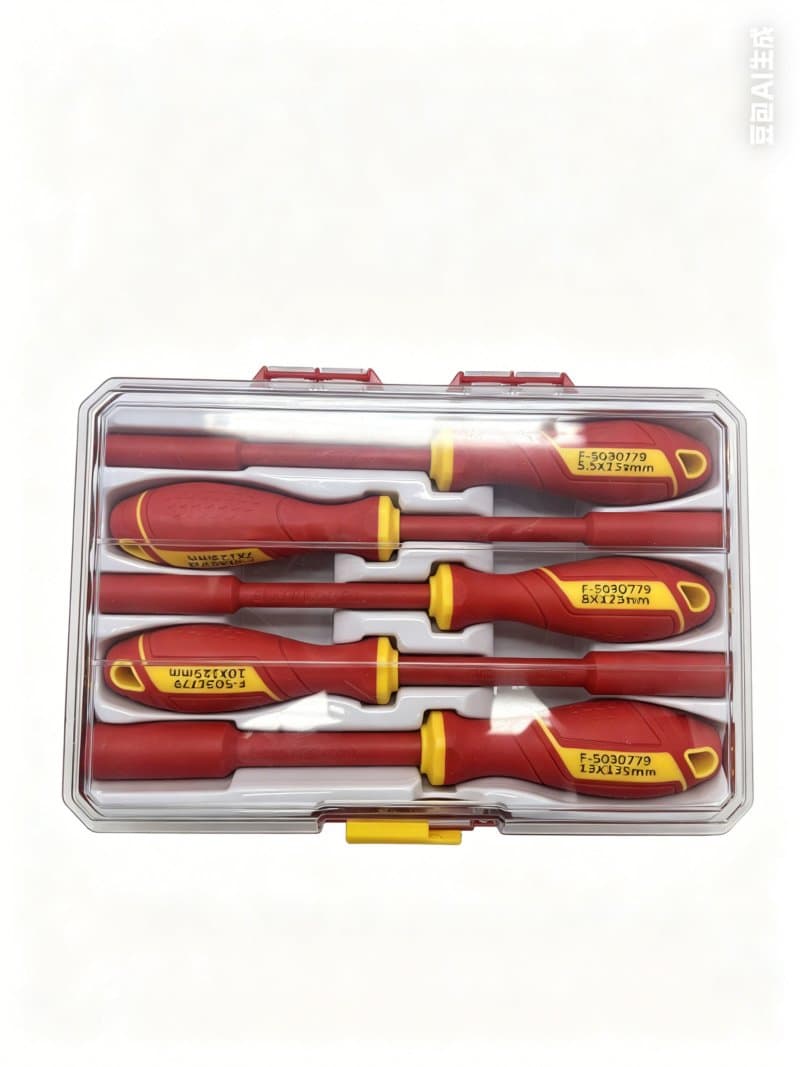 Insulated VDE 5PCS Socket Screwdrive Set for Electricians with CE Certified