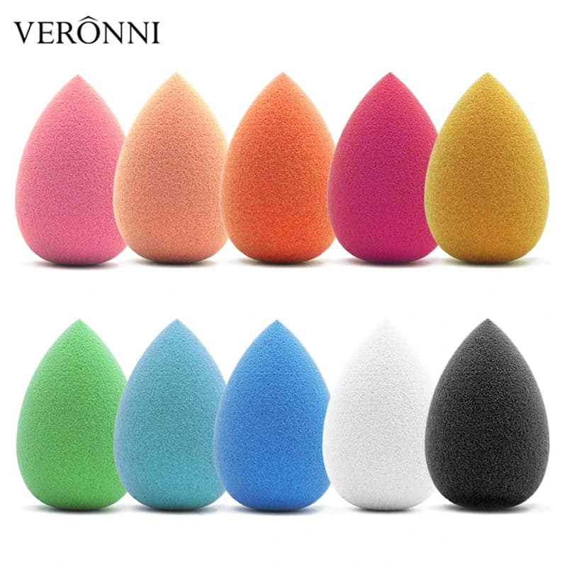10 Colors Makeup Foundation Sponge Non-Latex Cosmetic Puff 40*60mm Powder Puff Waterdrop Shape Facial Tools Smooth
