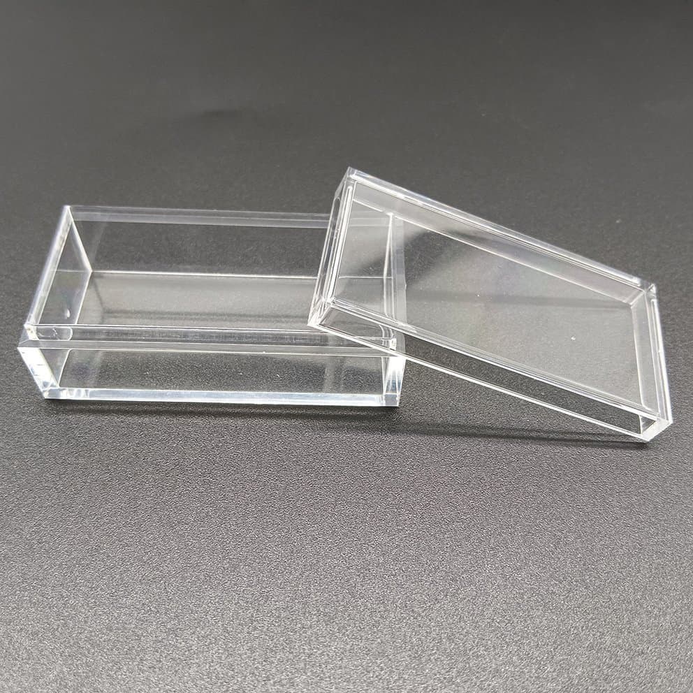 Mini Transparent PS Plastic Box for Stud Earrings Necklaces Storage