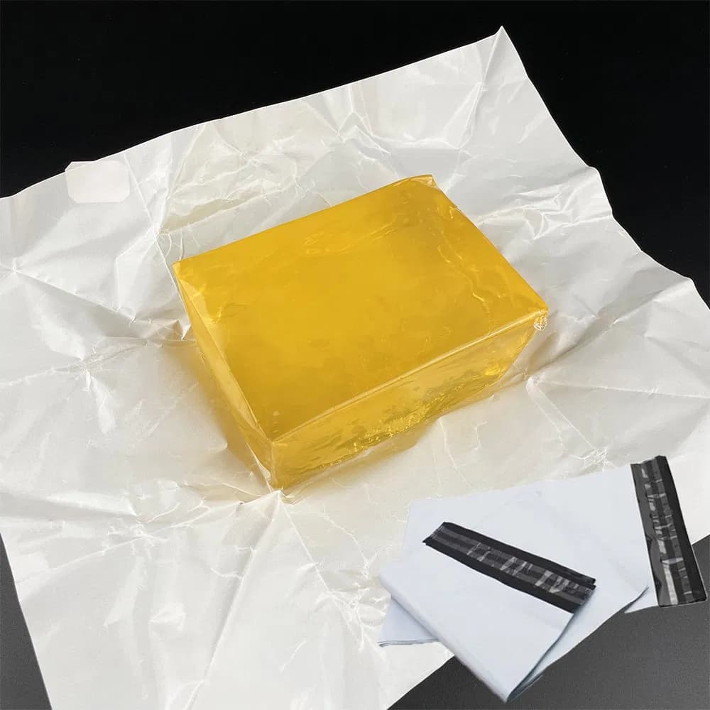 Self-Seal Sensitive Pressure Hot Melt for Courier Packing Bags Yellow Hot Melt Adhesive