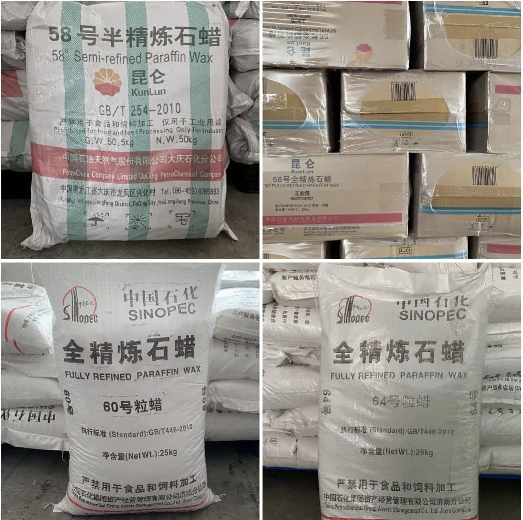 Kunlun Fully Refined Paraffin Wax 58 for Precision Casting/Candle CAS 8002-74-2