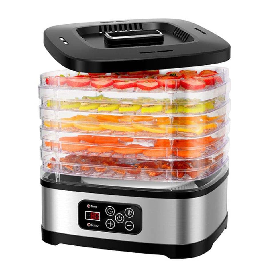 2024 Gift Party 5 BPA-Free Fruit Vegqies Trays Dehydrator Machine Meat Temperature Control Digital Fooddehydratormaker