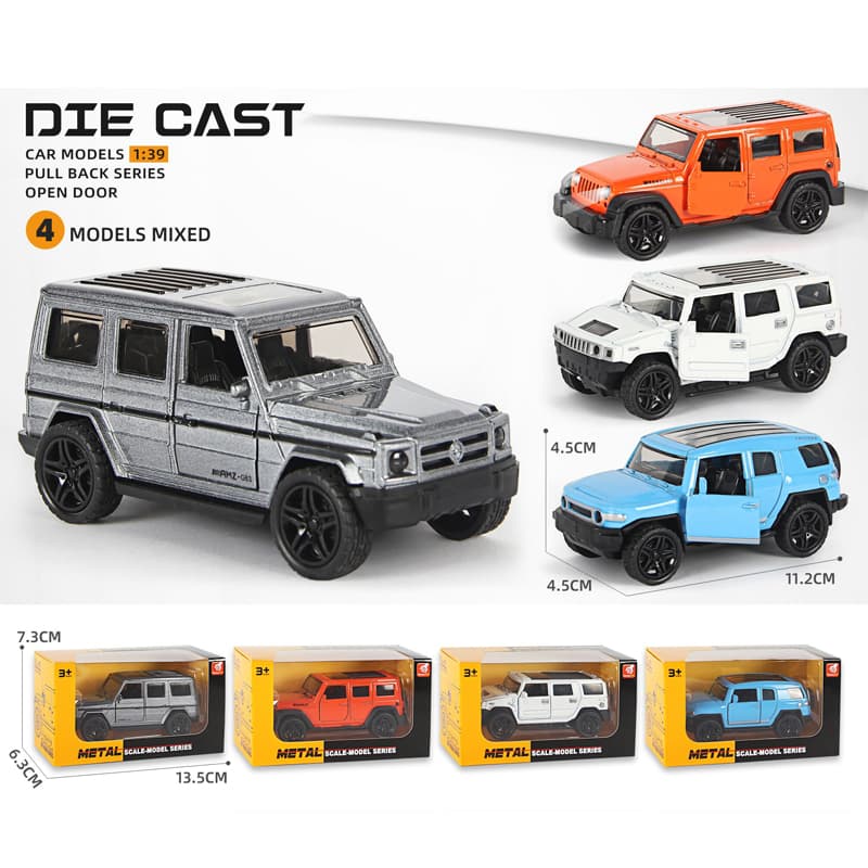 1: 39 Scale Metal Car with Openning Doors for Exhibition