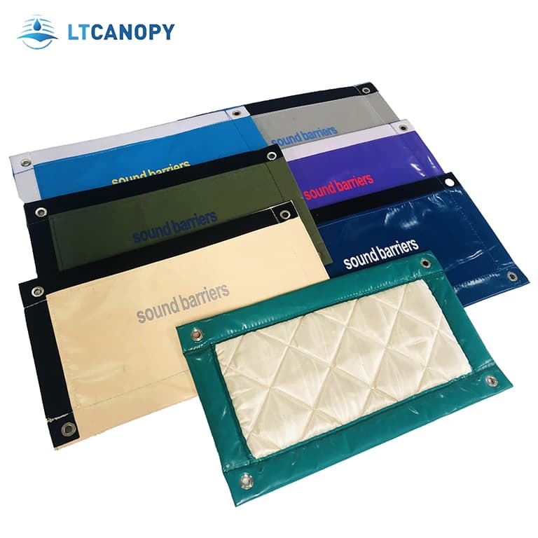Litong Good Quality Tear-Resistant Durable PVC Tarpaulin Fabric Reduction Noise Decible Soundproof Sheet Barrier
