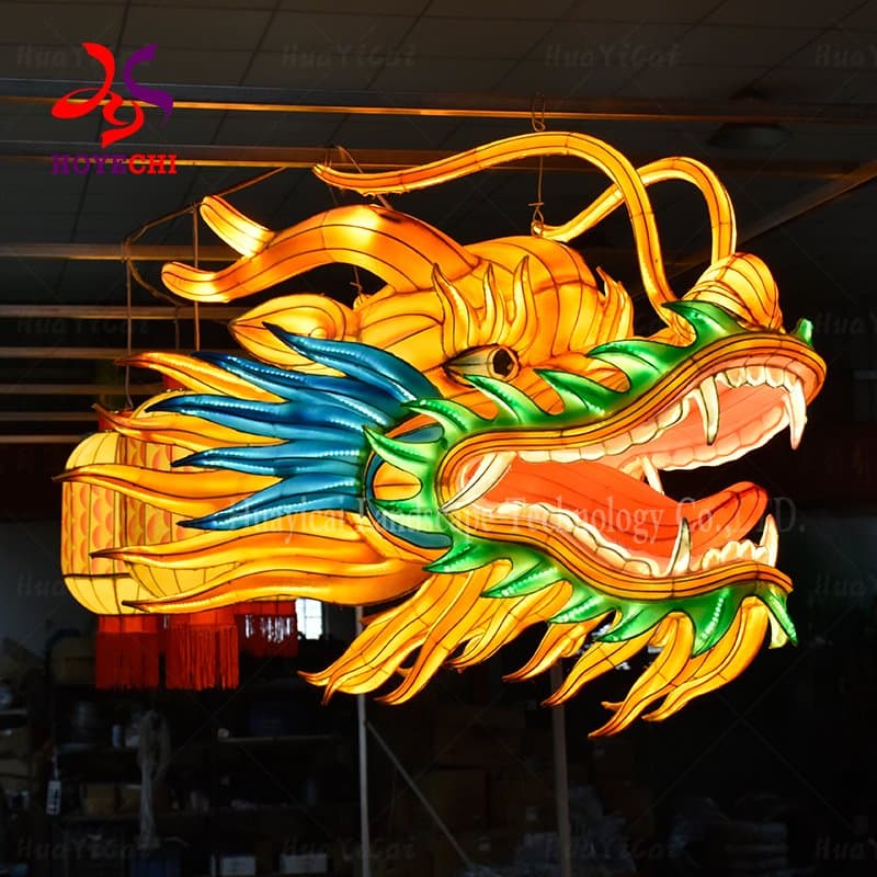 Traditional Chinese Style Loong Silk Festival Lantern Street Light